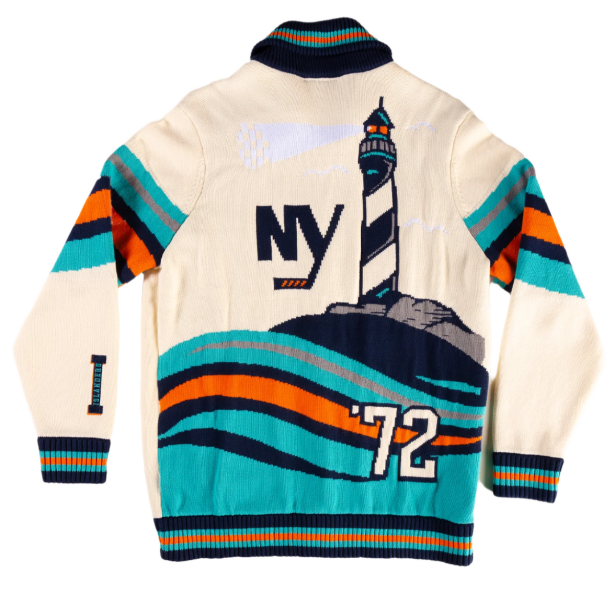 New York Islanders Lighthouse Jacquard Colorblock Sweater