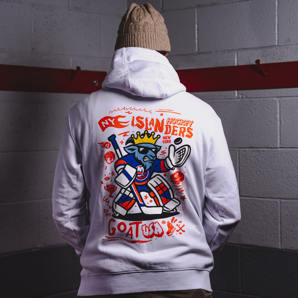 Islanders x GOAT USA Adult Goalie Hoodie | Isles Lab