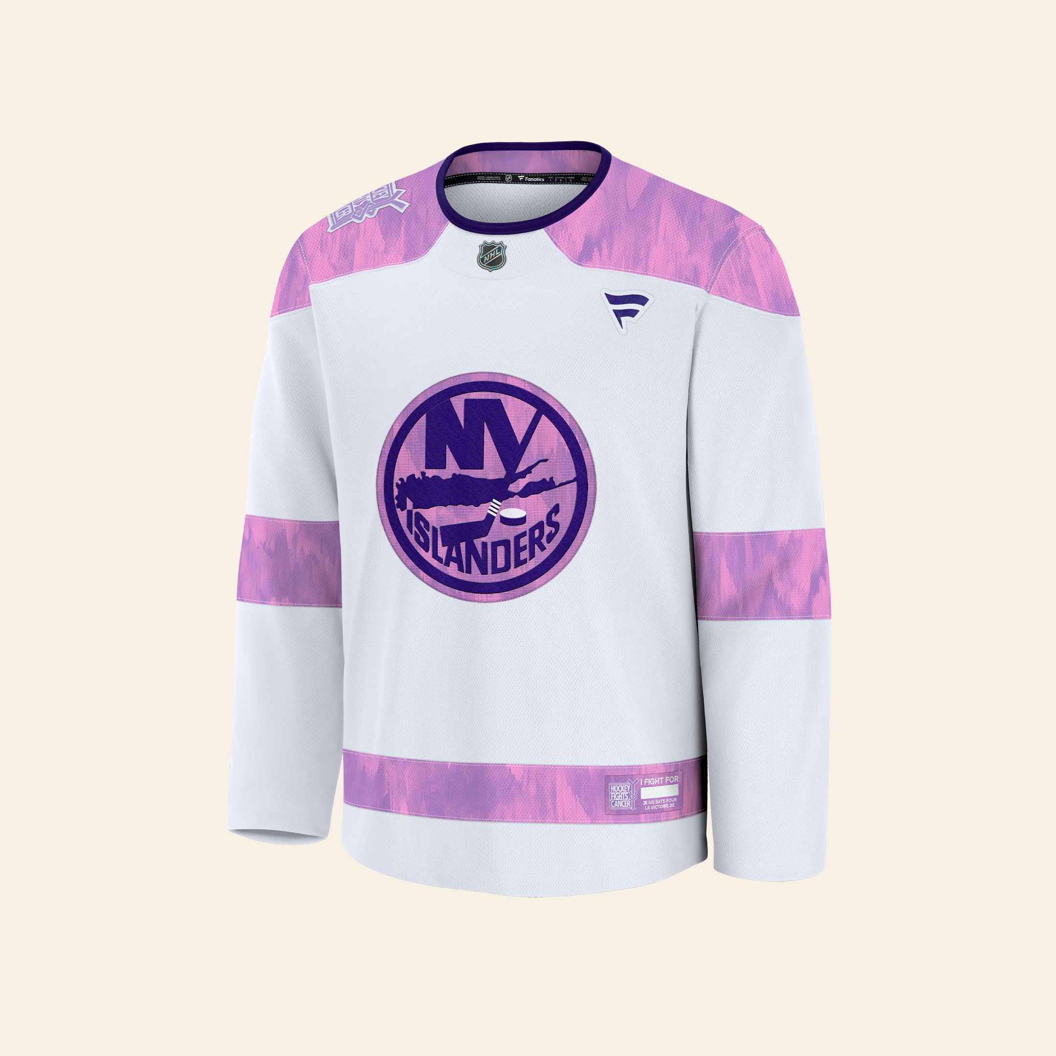 Islanders Fanatics Men s Breakaway Hockey Fights Cancer Jersey