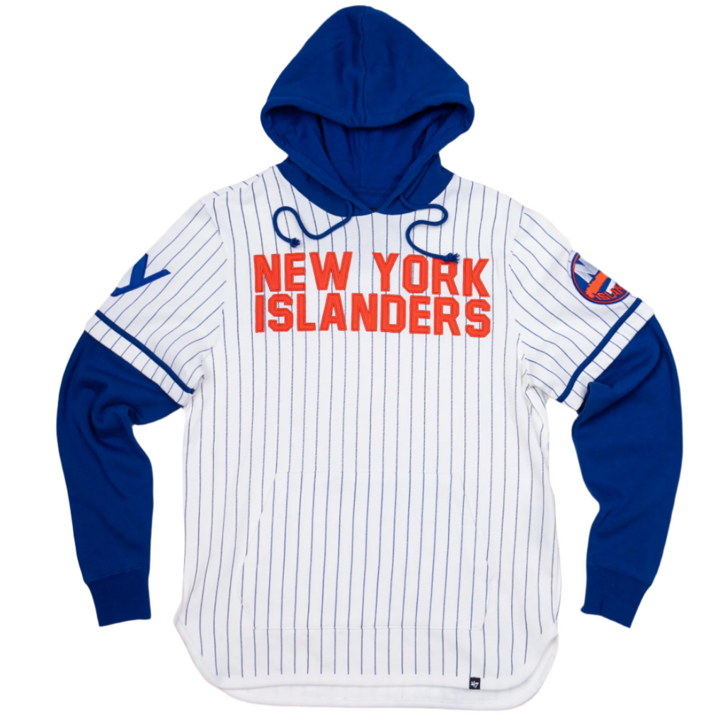 47 New York Islanders Double Header Pinstripe Shortstop Hoodie