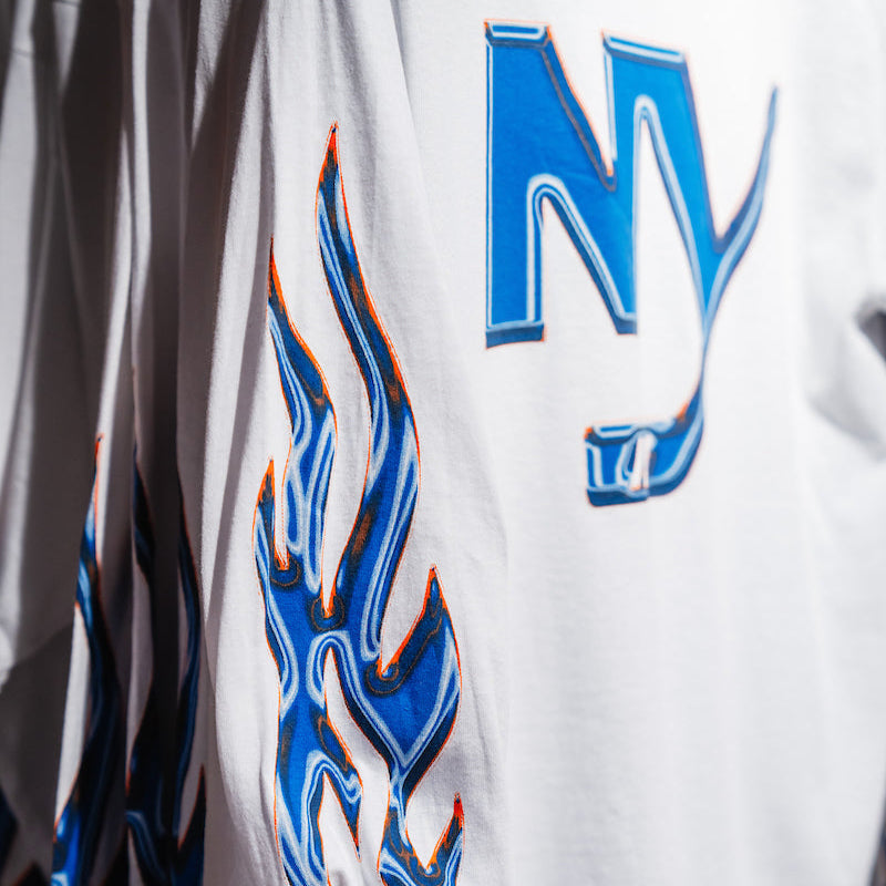 Islanders Platinum Ice Hockey Flame White Tee