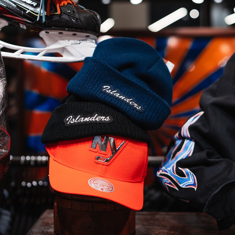 Islanders Platinum Ice Orange Baseball Hat