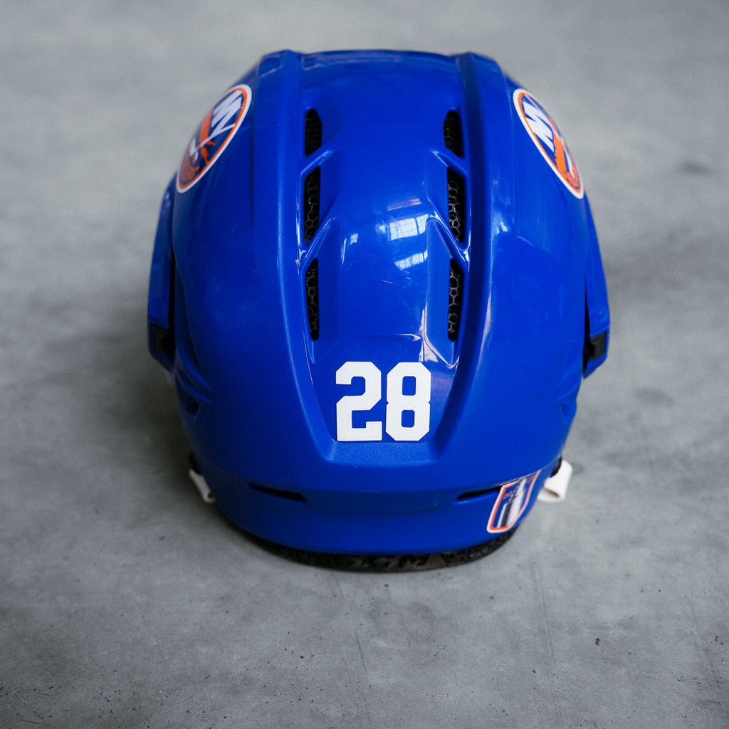 Alexander Romanov Game Used Royal Helmet