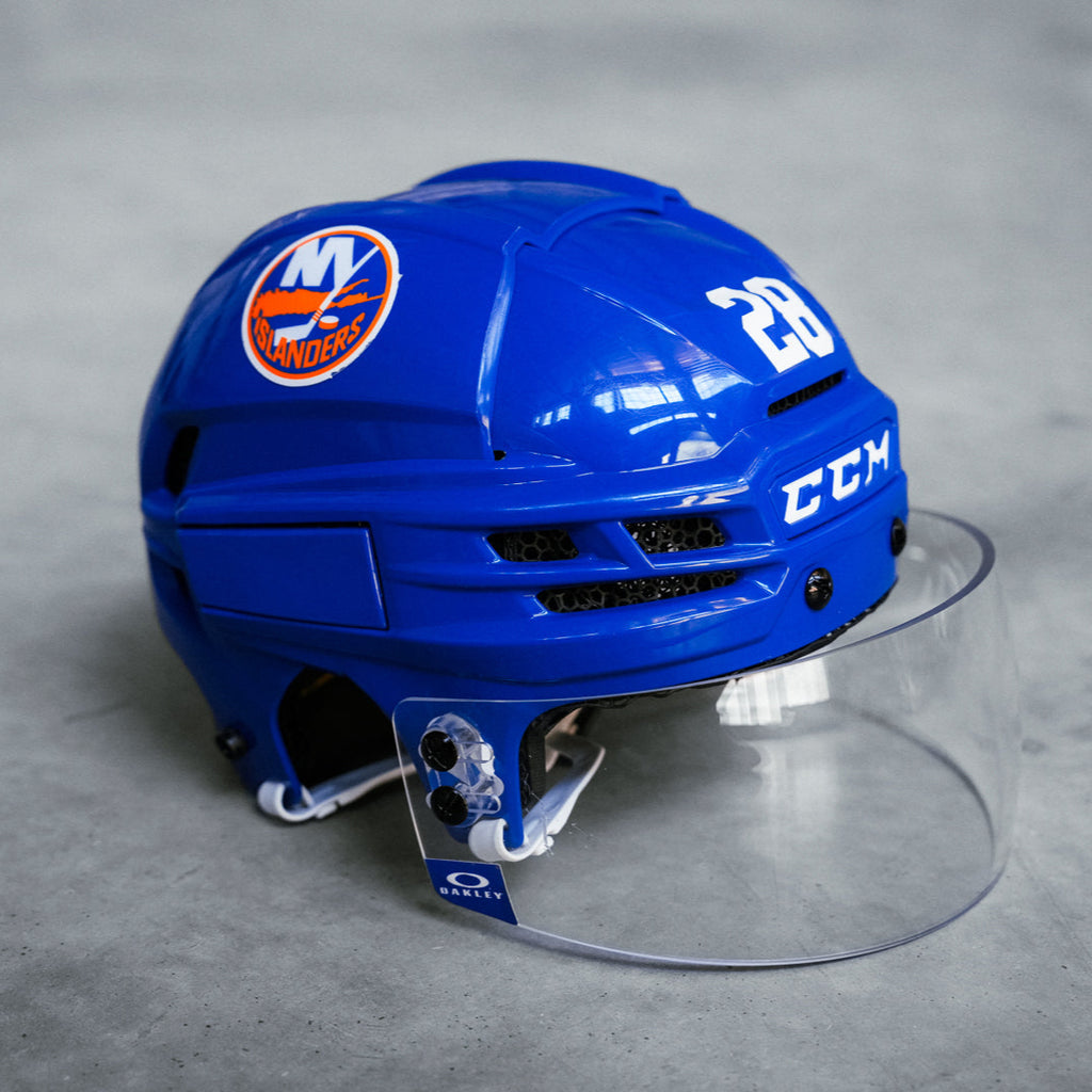 Alexander Romanov Game Used Royal Helmet