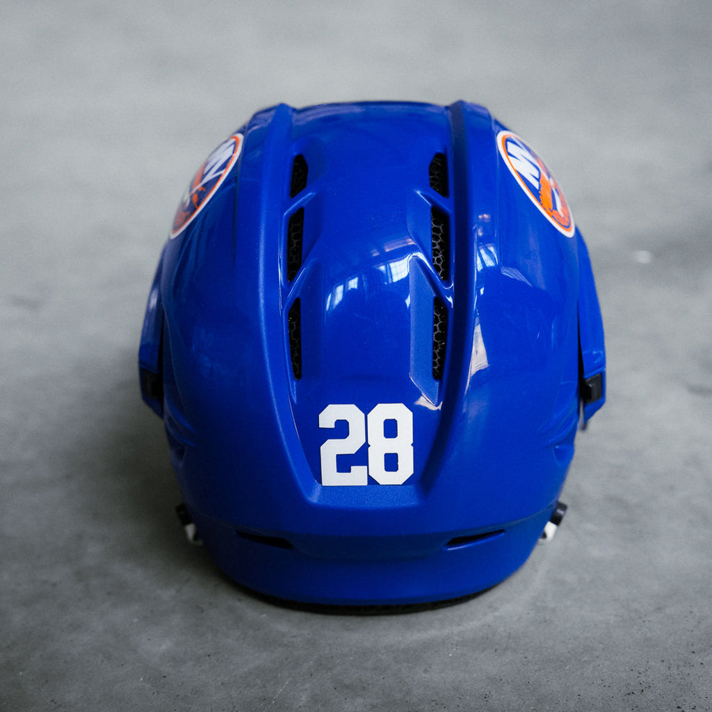 Alexander Romanov Game Used Royal Helmet