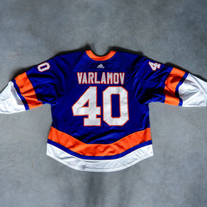 Varlamov Game Used Adidas Home Jersey