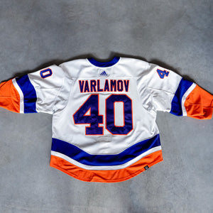 Varlamov Game Used Away Jersey