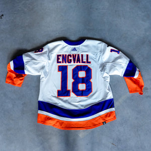 Engvall Game Used Away Jersey