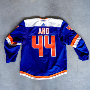 Sebastian Aho Game Used Adidas Third Jersey