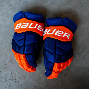 Anders Lee Game Used Home/Away Gloves