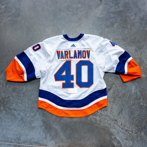 Varlamov Game Used Away Jersey