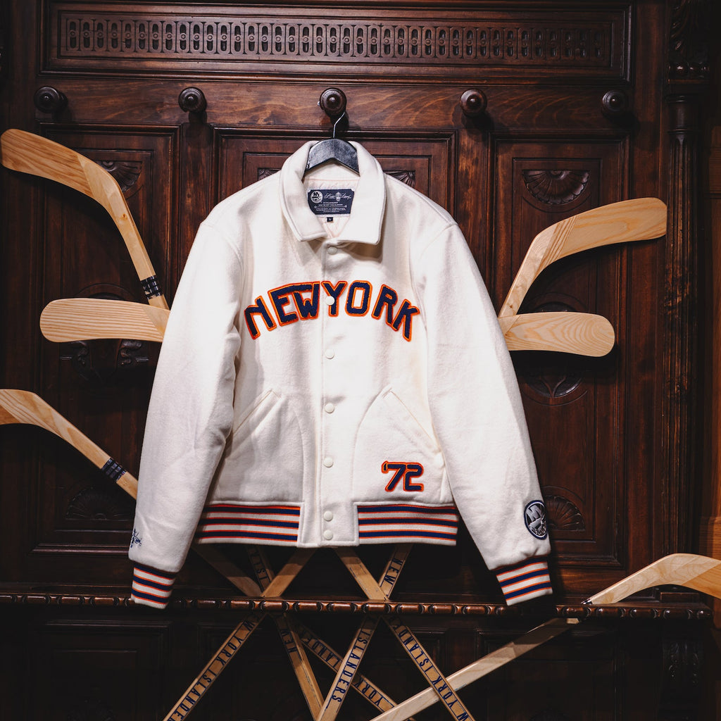 Islanders x Kevin Leonel White Varsity Jacket