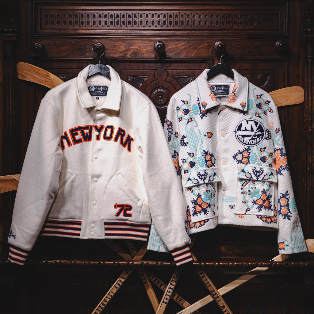Islanders x Kevin Leonel White Varsity Jacket