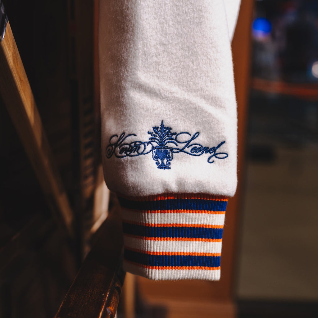 Islanders x Kevin Leonel White Varsity Jacket