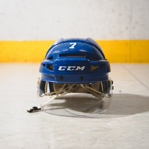 Tsyplakov Game Used Royal Helmet