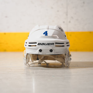 DeAngelo Game Worn White Helmet