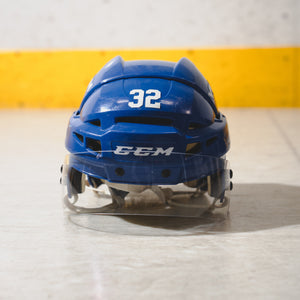 MacLean Game Used Royal Helmet