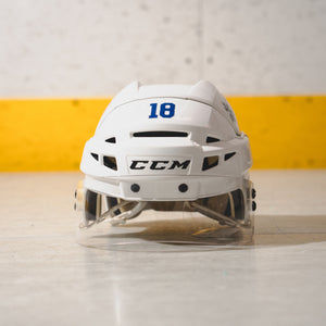 Pierre Engvall Game Used White Helmet