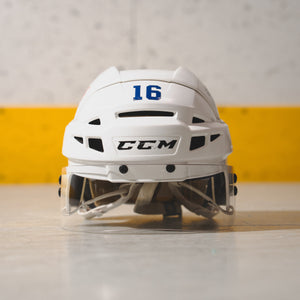 #16 Game Used White Helmet