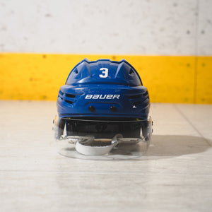 Adam Pelech Game Used Royal Helmet