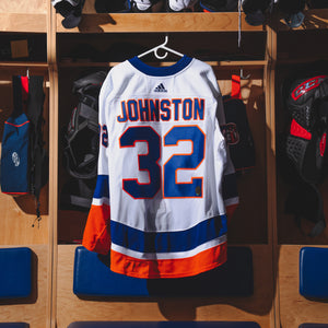 Johnston Game Used White Jersey