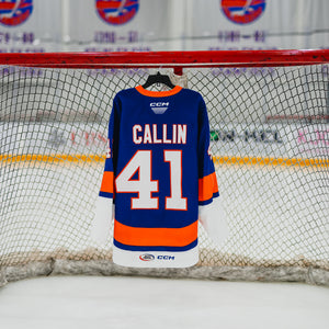 #41 Callin Bridgeport Blue Game Used Jersey