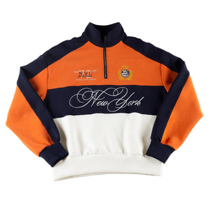 Primary Mock Neck Quarter Zip Sweater