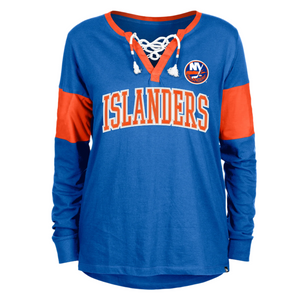 Islanders Women's New Era Lacer Long Sleeve Tee