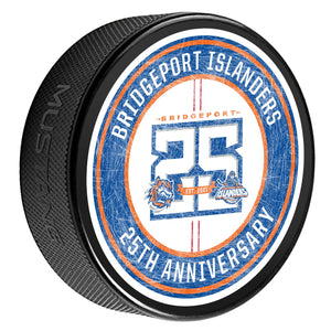 Bridgeport Islanders 25h Anniversary Center Ice Puck