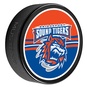 Bridgeport Sound Tigers Half & Half Puck