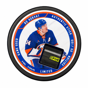 #14 Horvat Game Used Stick Puck