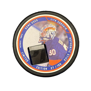 Sorokin Game Used Stick Puck