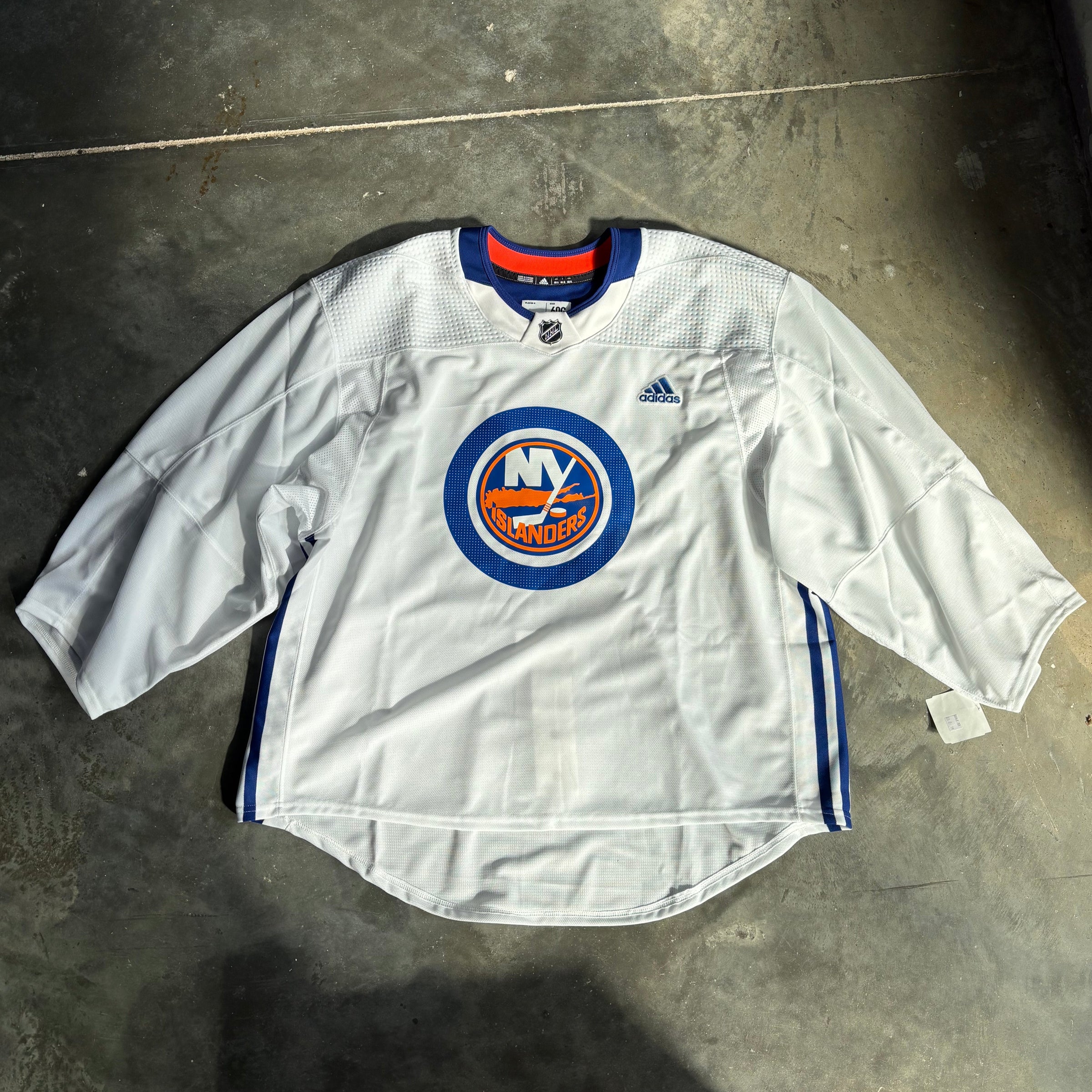 New York Islanders Adidas White Practice Jersey Isles Lab