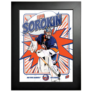 New York Islanders Player KABOOM 12x16 Frame| Ilya Sorokin