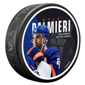 New York Islanders Centerfold Puck | Kyle Palmieri