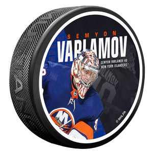 New York Islanders Centerfold Puck | Semyon Varlamov