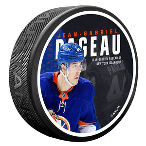 New York Islanders Centerfold Puck | Jean Pageau