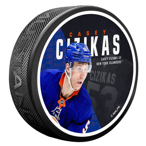 New York Islanders Centerfold Puck | Casey Cizikas