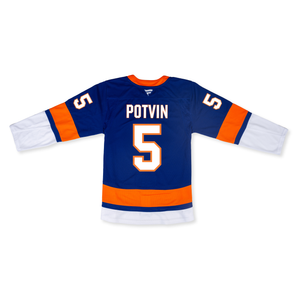 #5 Potvin Men's Premium Royal Jersey
