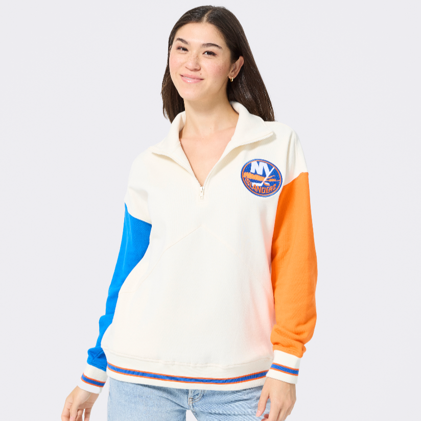 Islanders Colorblock 1/4 Zip Sweater