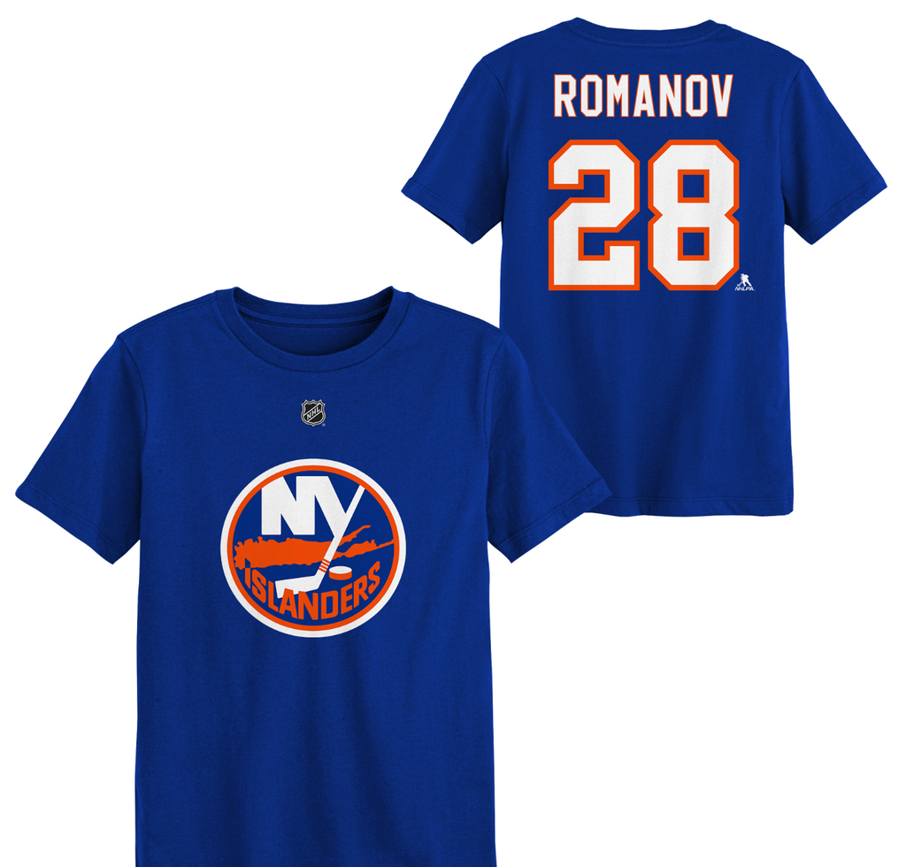 Alex Romanov #28 New York Islanders Name & Number Kids T-Shirt