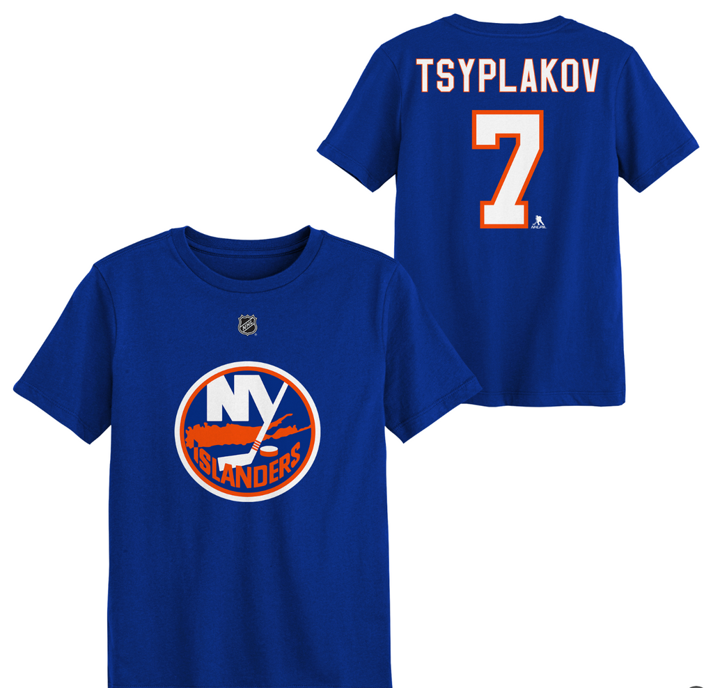 Maxim Tsyplakov #7 New York Islanders Name & Number Kids T-Shirt