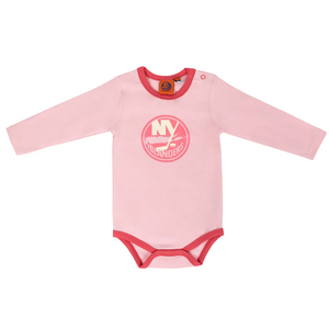 Primary Pink Long Sleeve Onesie
