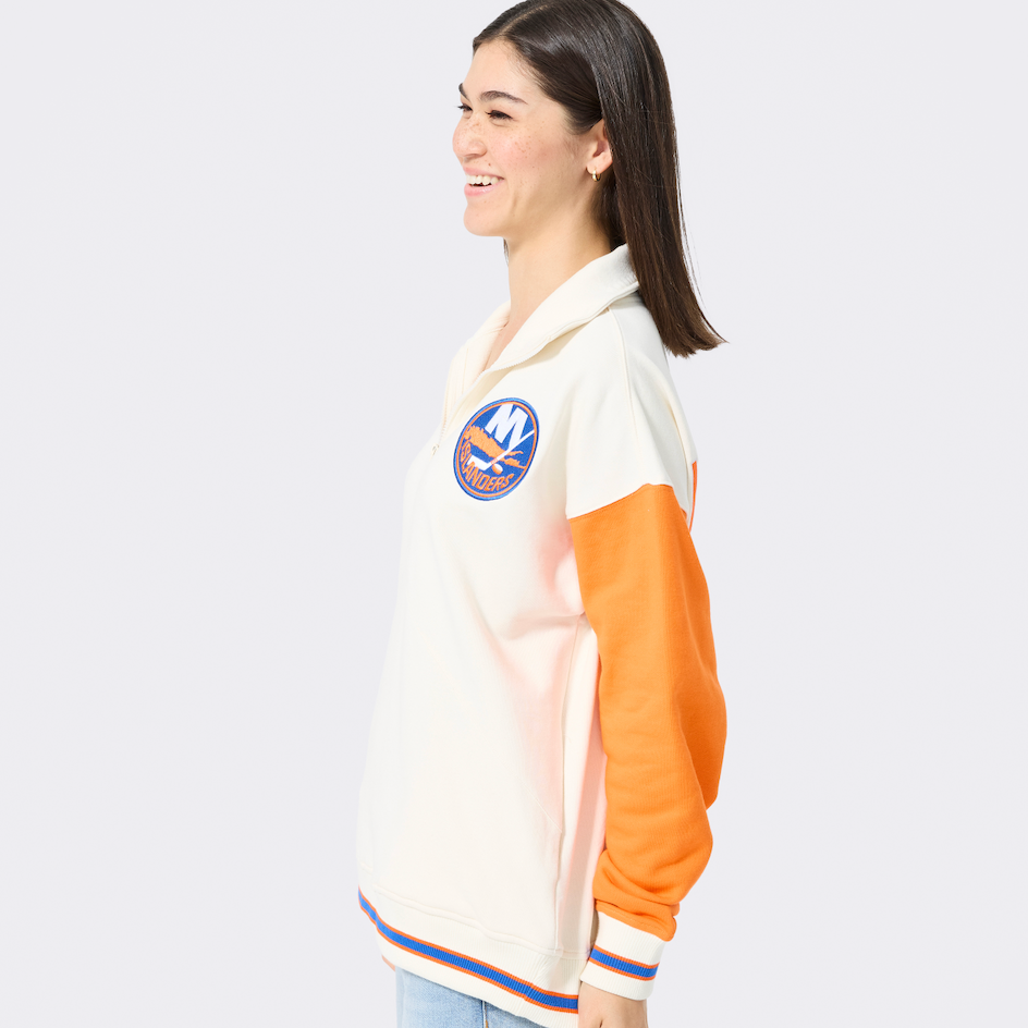 Islanders Colorblock 1/4 Zip Sweater
