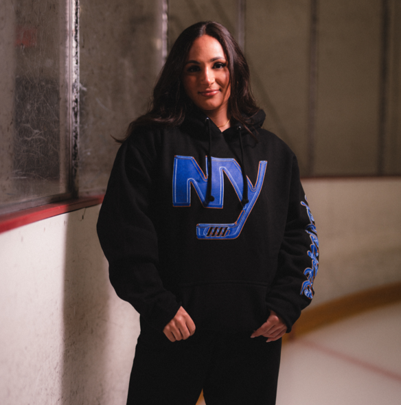 Islanders Platinum Ice Linear Black Hoodie