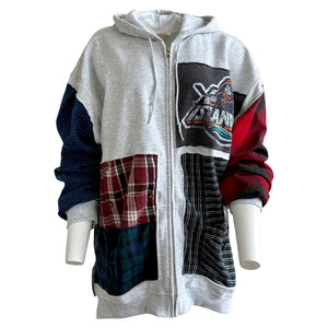 Hood Zip Sweatshirt-Flannel