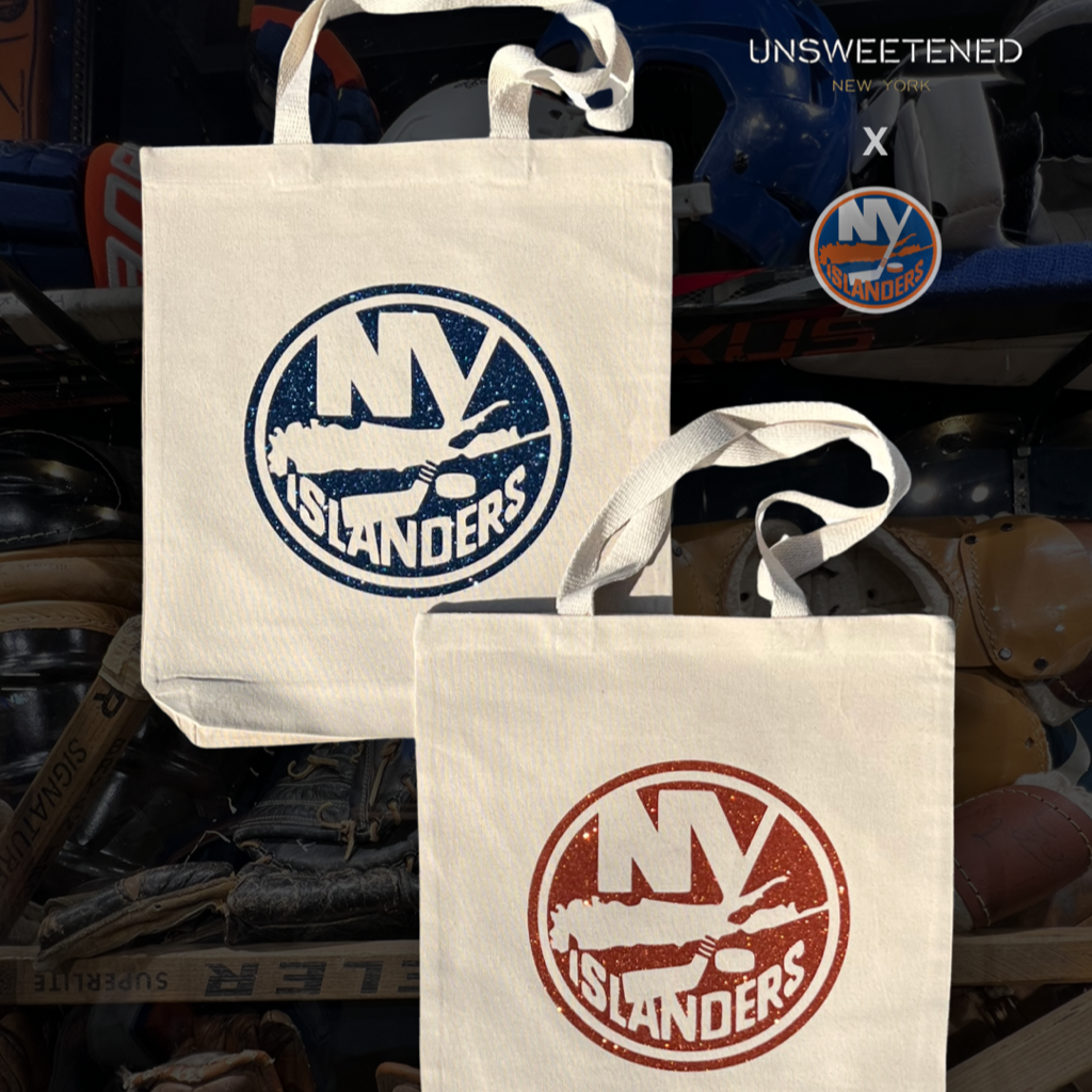 Islanders Primary Logo Glitter Canvas Tote