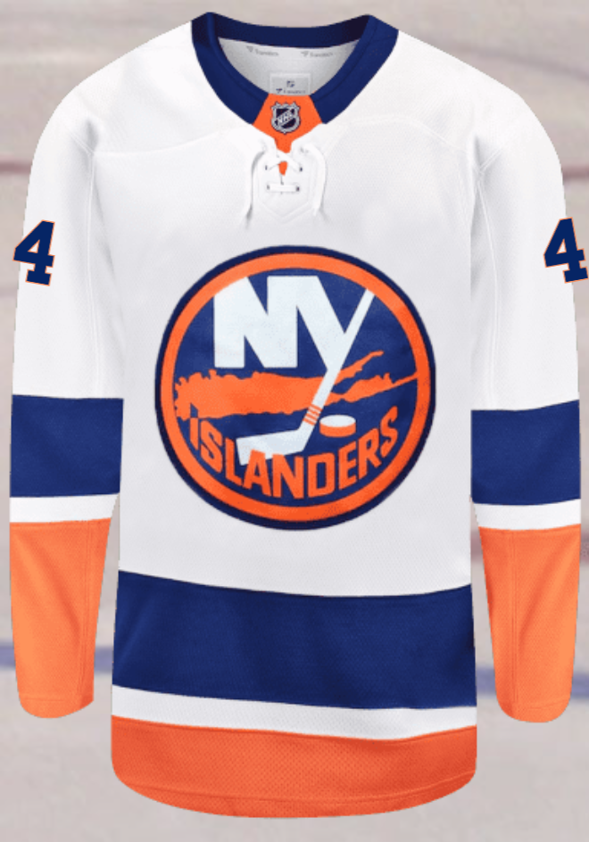 New York Islanders #4 DeAngelo Men's Premium Away Jersey