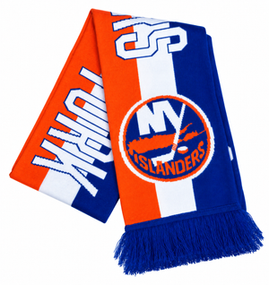 Primary Scarf Big Text Stripes