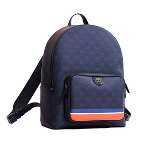 New York Islanders nero monogram backpack with blue, white, and orange stripe